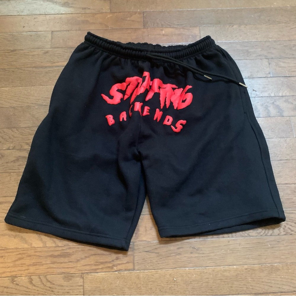 Up One Stuffing Backends Sweat Shorts | L |  Black